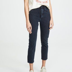 Agolde Riley High rise slim crop jeans--Hideaway